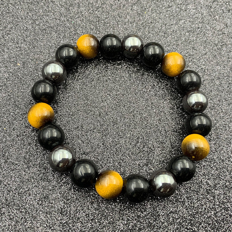 IronGaze · Men’s Tiger Eye & Hematite Bracelet