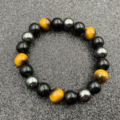IronGaze · Men’s Tiger Eye & Hematite Bracelet