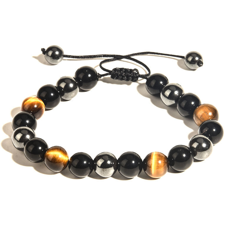 IronGaze · Men’s Tiger Eye & Hematite Bracelet