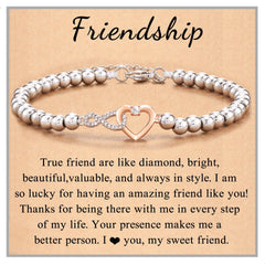 Bonded Hearts Message Card Bracelets