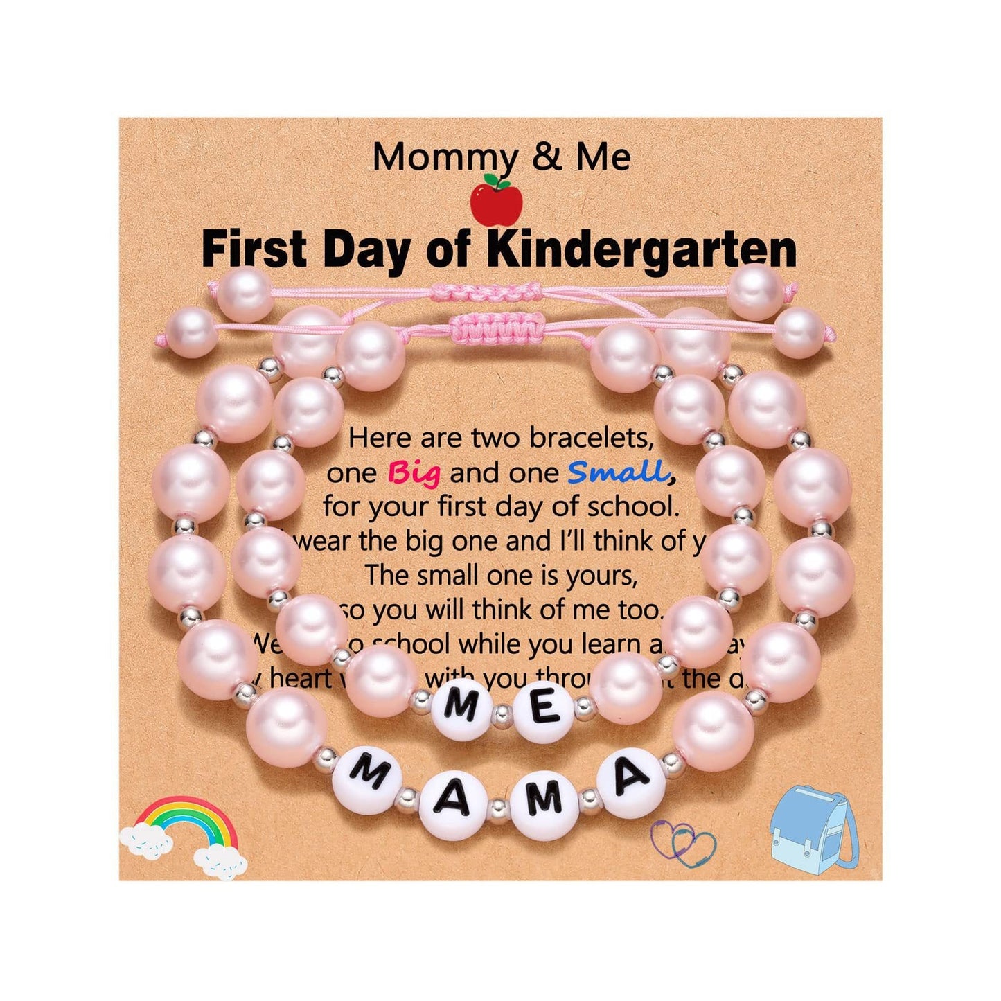 Mommy & Me First-Day Duo · Mother–Daughter Beaded Bracelets