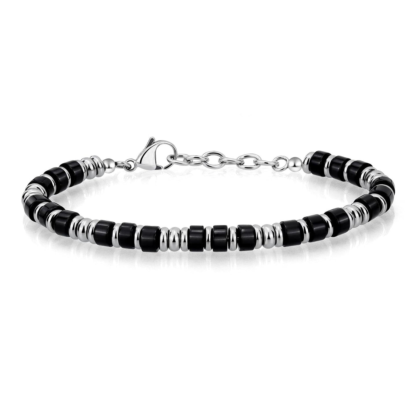 Boho Drift · Natural Stone Disc Chain Bracelets