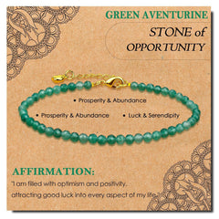Radiant Intentions · Dainty Gemstone Affirmation Bracelets
