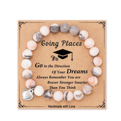 Heartfelt Encouragement · Pink Jasper Message Bracelets