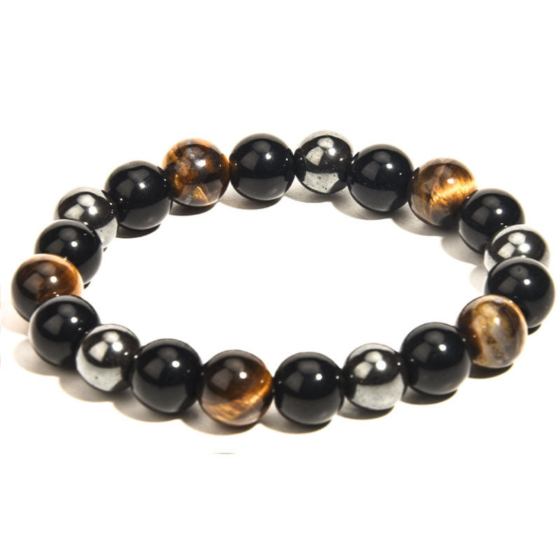 IronGaze · Men’s Tiger Eye & Hematite Bracelet