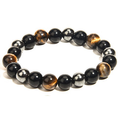 IronGaze · Men’s Tiger Eye & Hematite Bracelet