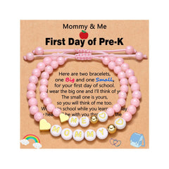 Mommy & Me First-Day Duo · Mother–Daughter Beaded Bracelets