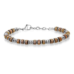 Boho Drift · Natural Stone Disc Chain Bracelets