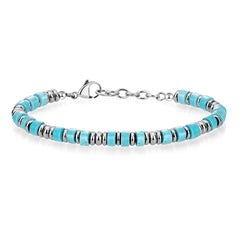 Boho Drift · Natural Stone Disc Chain Bracelets