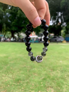 Linked Hearts · Obsidian & Clear Quartz Bracelets