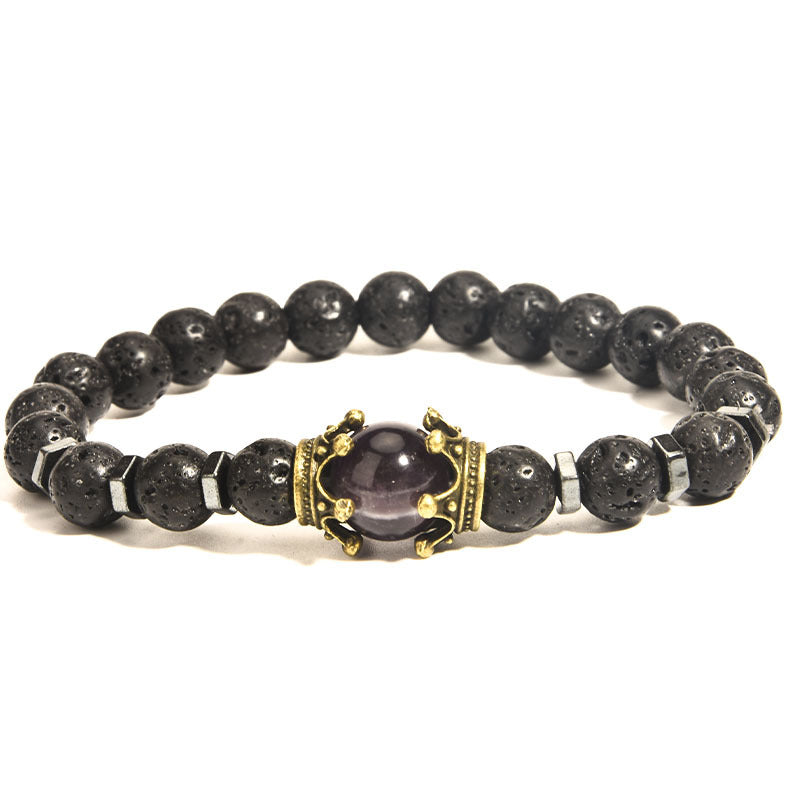 Sovereign Crown · Men’s Tiger Eye Beaded Bracelet