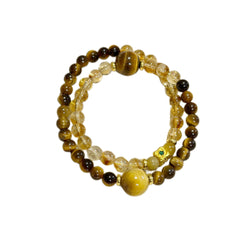 Sunlit Fortune · Tiger’s Eye & Citrine Wrap