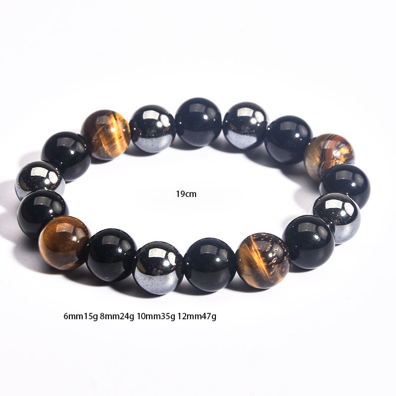 IronGaze · Men’s Tiger Eye & Hematite Bracelet