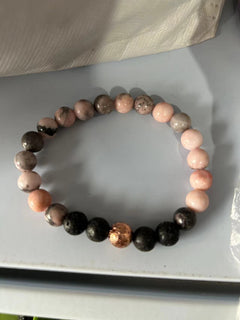 Blush Serenity — Rose Gold Lava Diffuser Bracelet