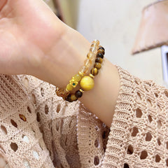 Sunlit Fortune · Tiger’s Eye & Citrine Wrap