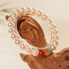 Trio Charm Pearl Bracelet