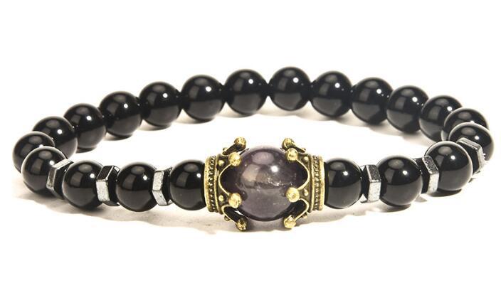 Sovereign Crown · Men’s Tiger Eye Beaded Bracelet