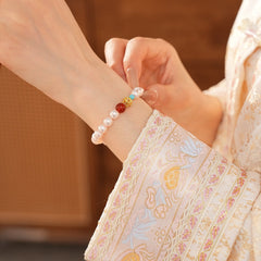 Trio Charm Pearl Bracelet