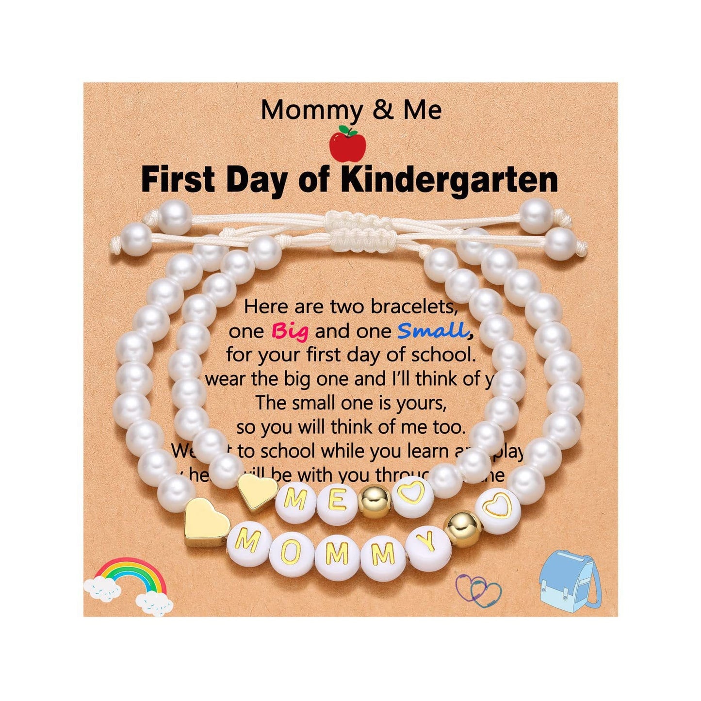 Mommy & Me First-Day Duo · Mother–Daughter Beaded Bracelets