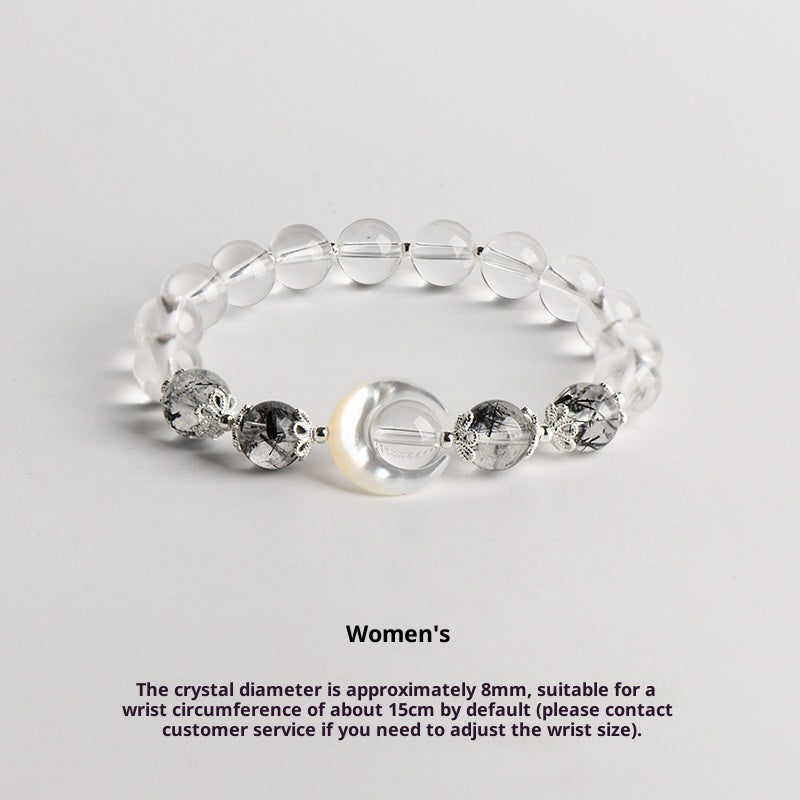 Linked Hearts · Obsidian & Clear Quartz Bracelets