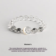 Linked Hearts · Obsidian & Clear Quartz Bracelets