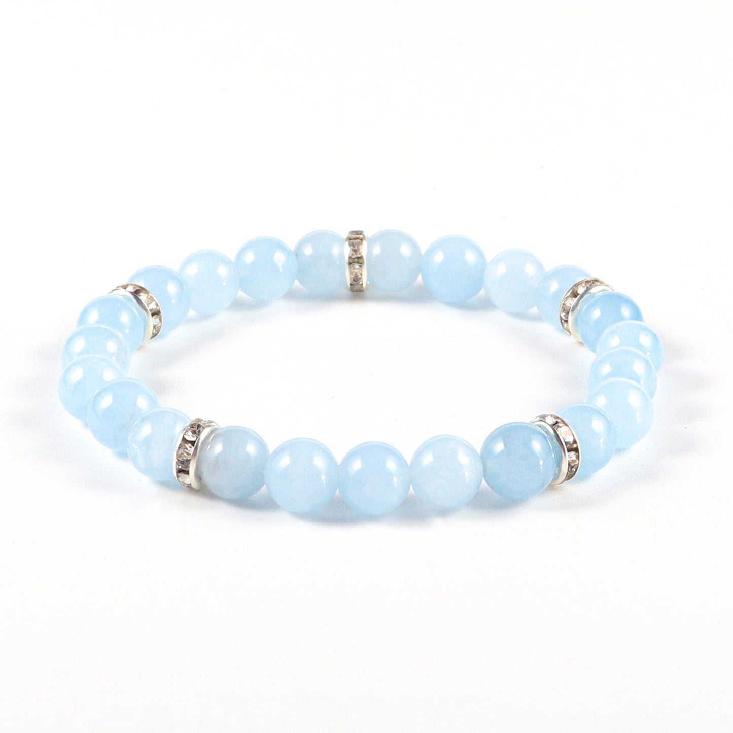 Celestial Halo · Lapis & Gemstone Beaded Bracelet (8mm)