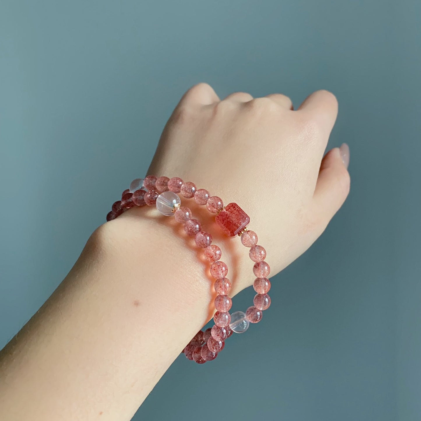 Blush Nova · Strawberry Quartz Bracelet