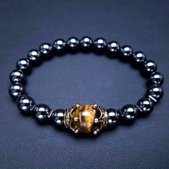 Sovereign Crown · Men’s Tiger Eye Beaded Bracelet
