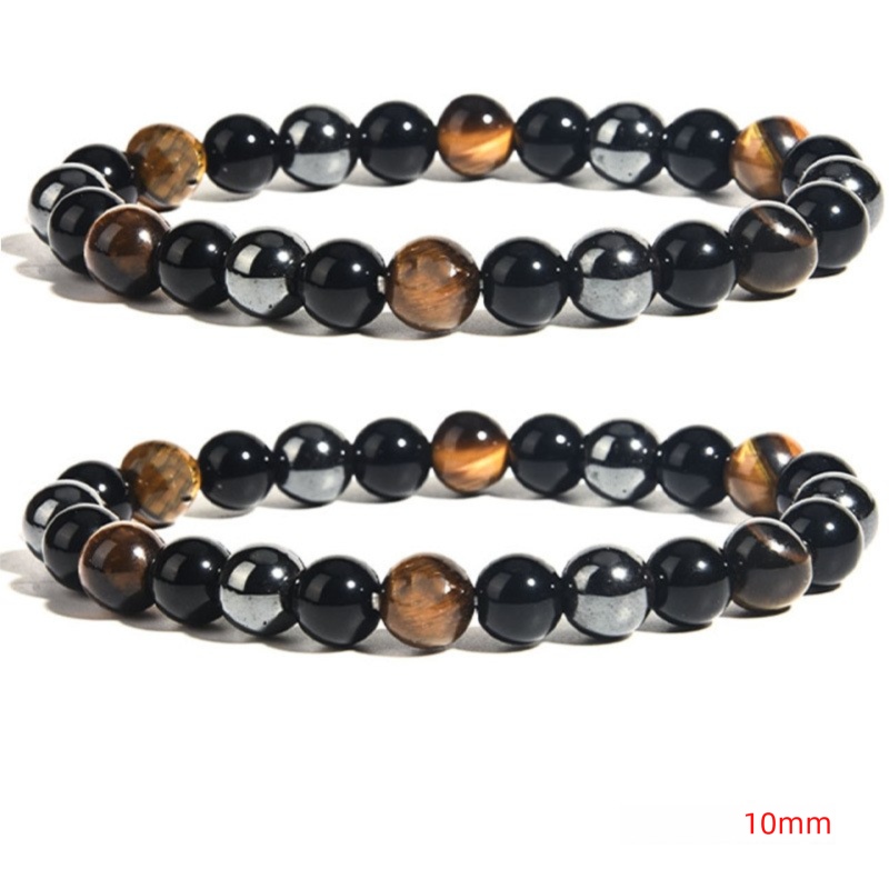 IronGaze · Men’s Tiger Eye & Hematite Bracelet