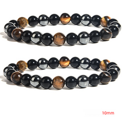 IronGaze · Men’s Tiger Eye & Hematite Bracelet