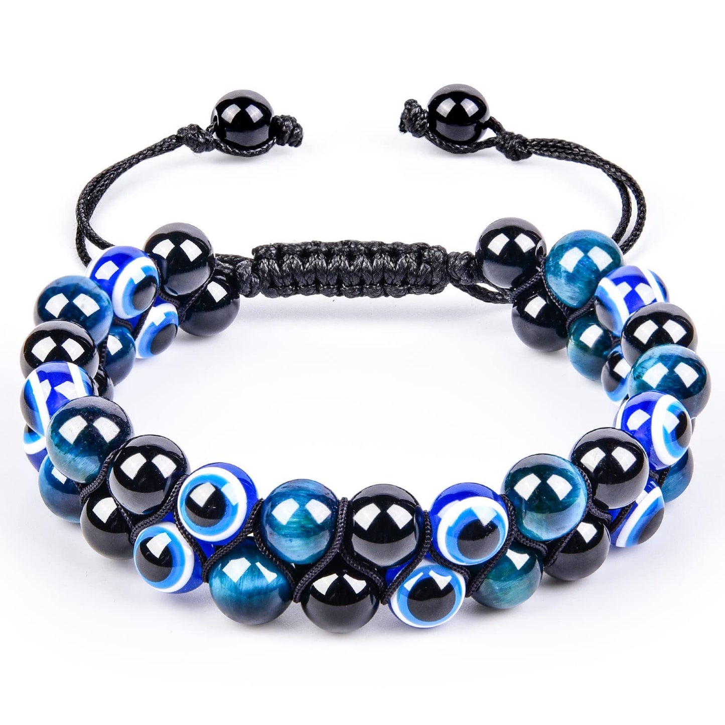 MagnetAura Duo · Tiger Eye & Agate Power Bracelet