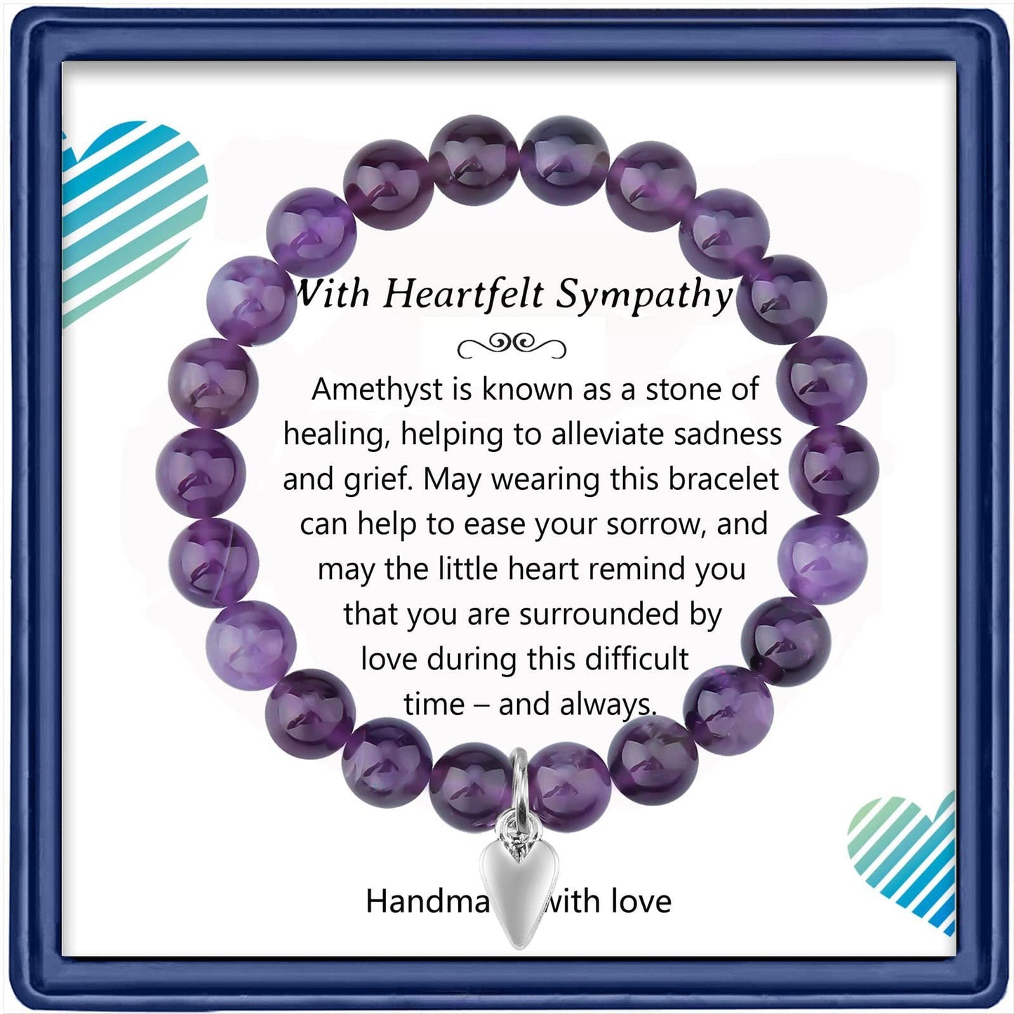 Heaven in My Heart · Amethyst Memorial Charm Bracelets