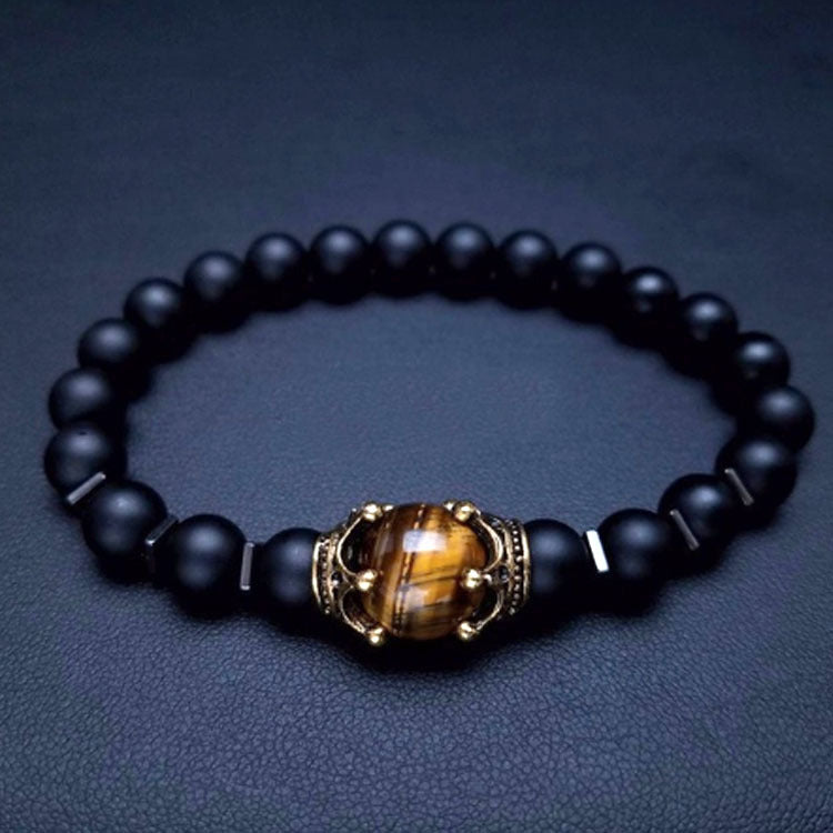 Sovereign Crown · Men’s Tiger Eye Beaded Bracelet