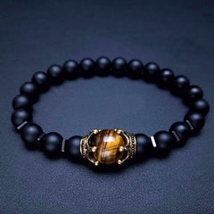 Sovereign Crown · Men’s Tiger Eye Beaded Bracelet
