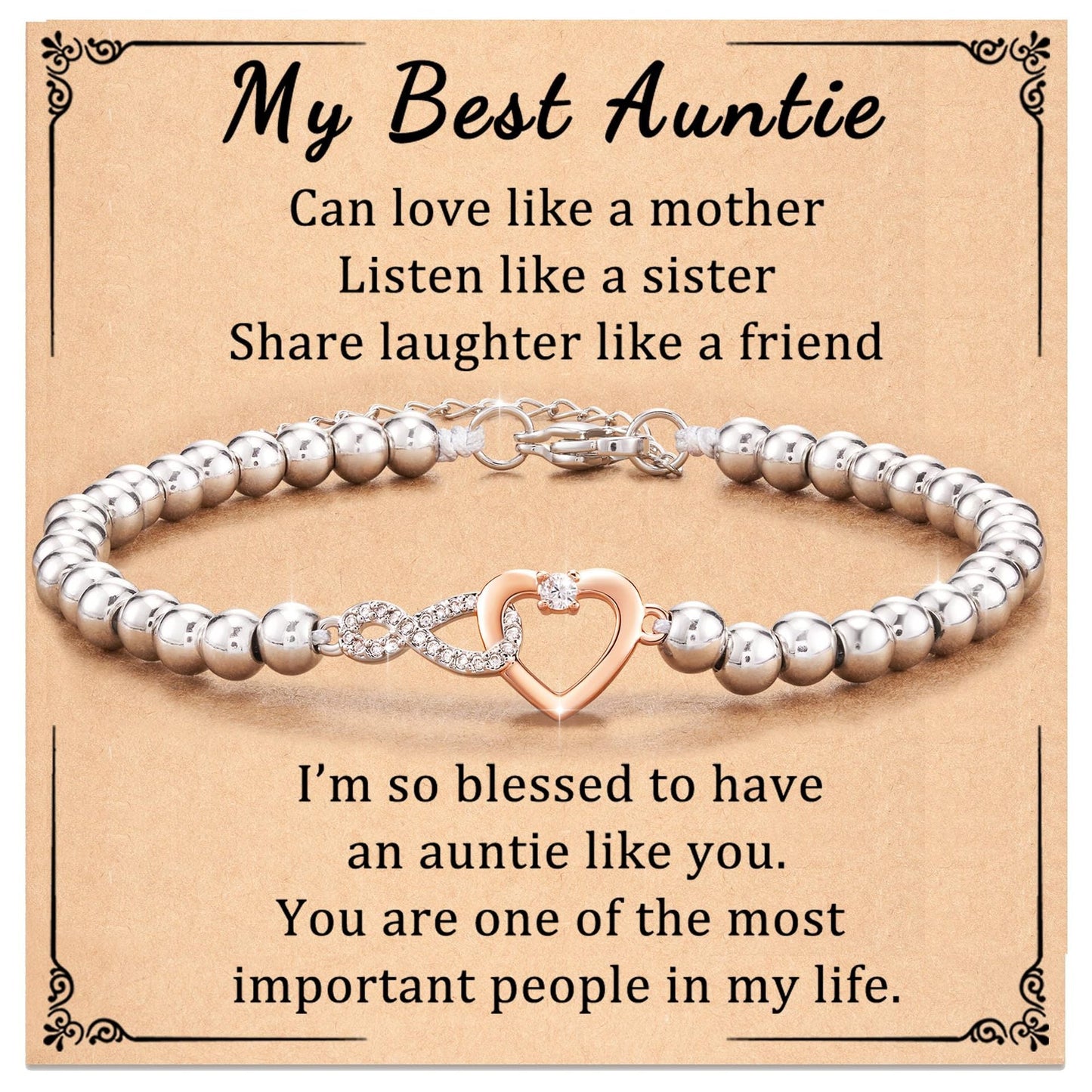 Bonded Hearts Message Card Bracelets