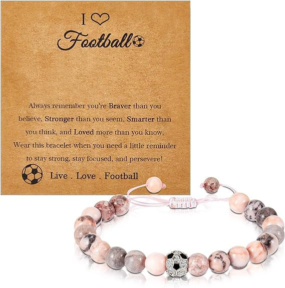 Goal Getter · Pink Zebra Jasper Soccer Bracelet