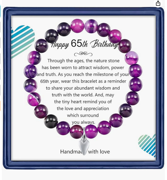 Heaven in My Heart · Amethyst Memorial Charm Bracelets