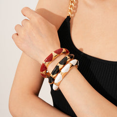 Harlequin Enamel Cuff