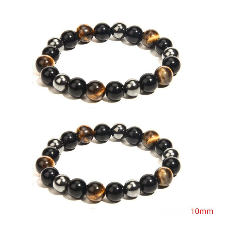 IronGaze · Men’s Tiger Eye & Hematite Bracelet