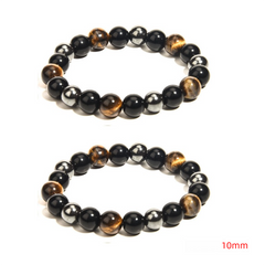 IronGaze · Men’s Tiger Eye & Hematite Bracelet