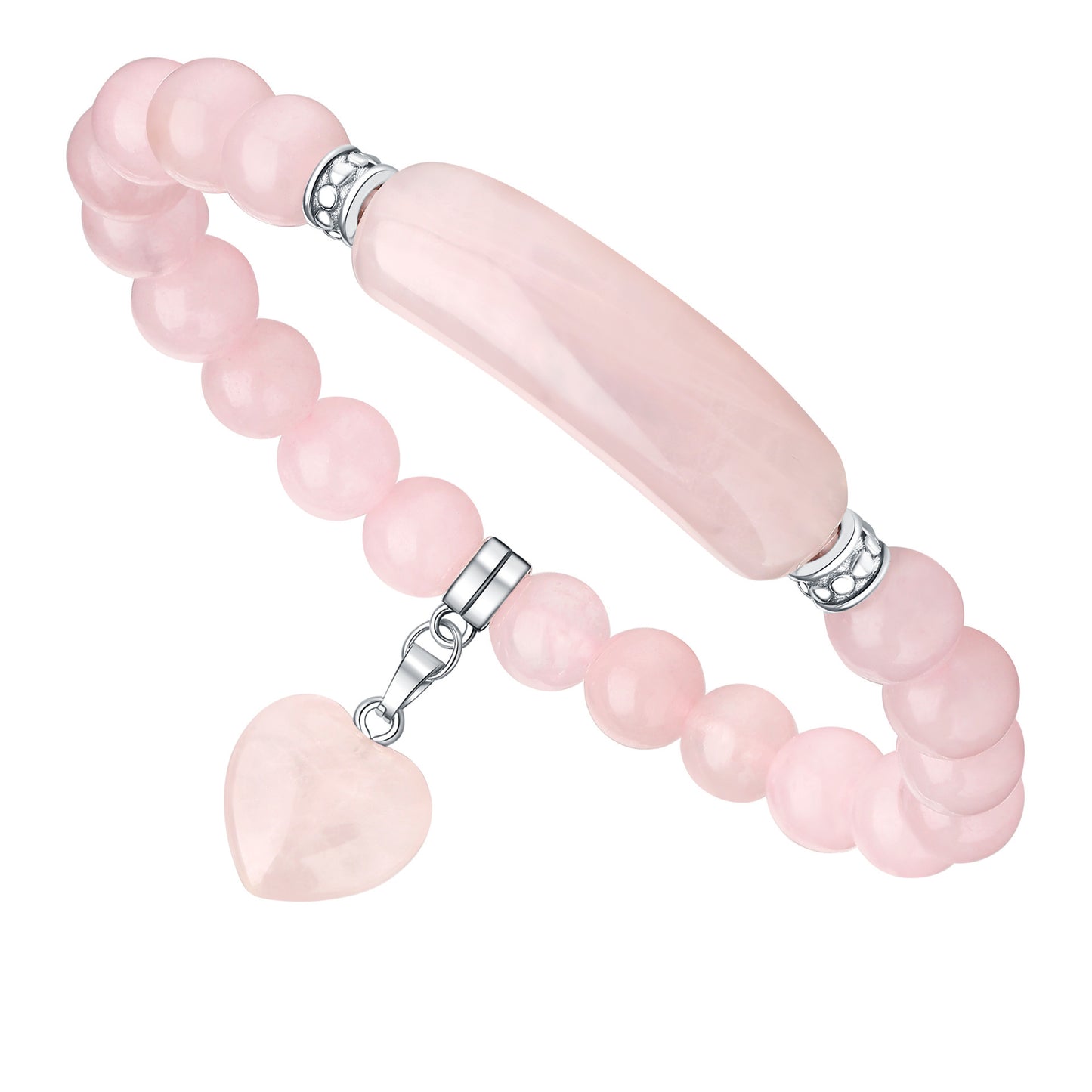 Forever Grandma · Natural Stone Love Bar Bracelet