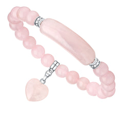 Forever Grandma · Natural Stone Love Bar Bracelet