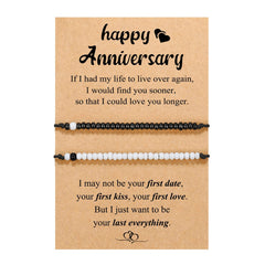 MorseBond Duo — Black & White Love Bracelets