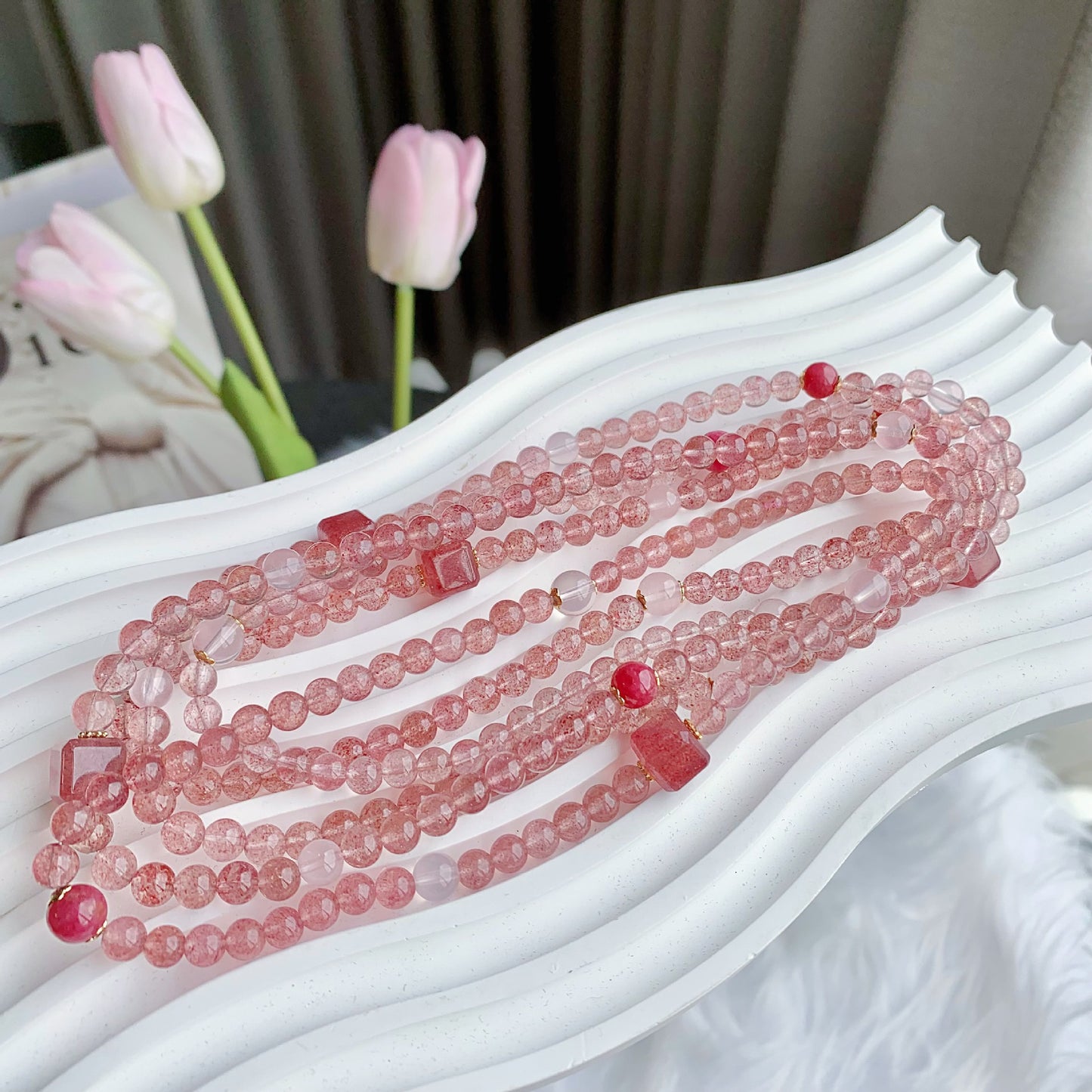 Blush Nova · Strawberry Quartz Bracelet