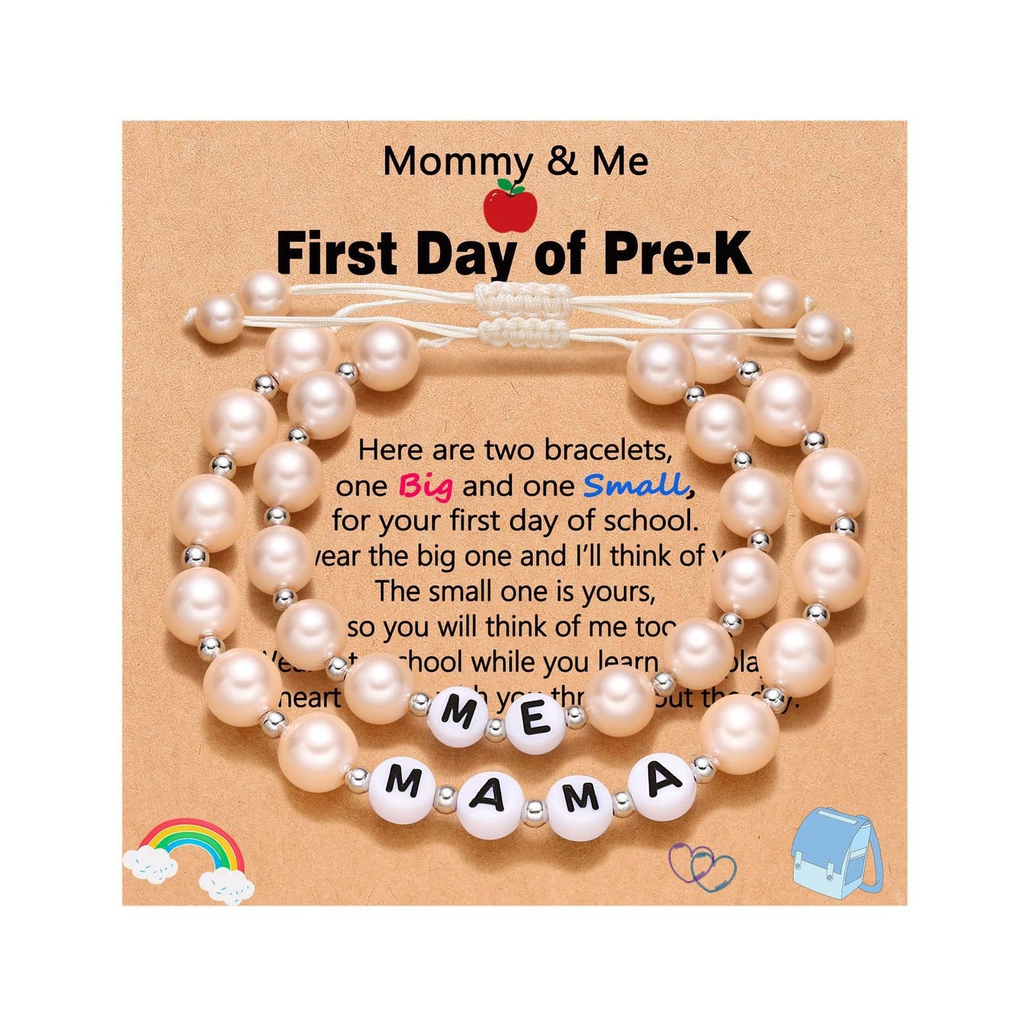 Mommy & Me First-Day Duo · Mother–Daughter Beaded Bracelets