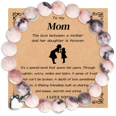 Heartfelt Encouragement · Pink Jasper Message Bracelets