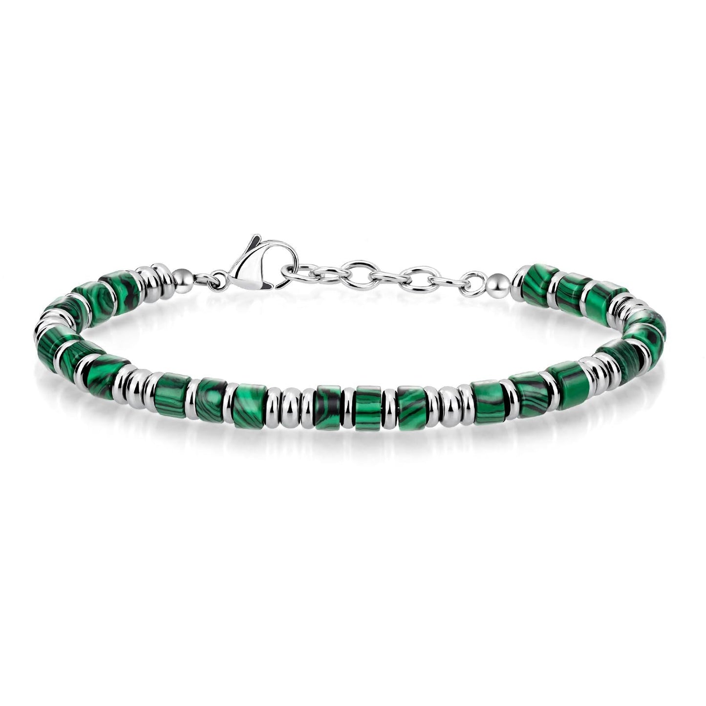 Boho Drift · Natural Stone Disc Chain Bracelets