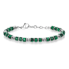 Boho Drift · Natural Stone Disc Chain Bracelets