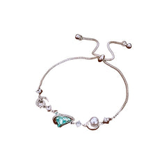 Aqua Moon Charm Bracelet
