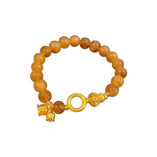 Golden Lotus Prosperity Bracelet